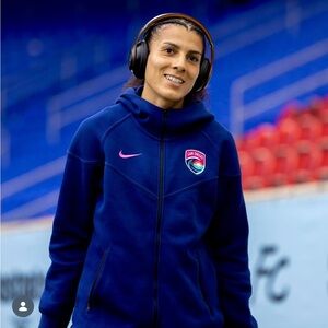 Nike San Diego Wave FC Spring ‘25 Tech Windrunner Fleece Full Zip Hoodie Blue